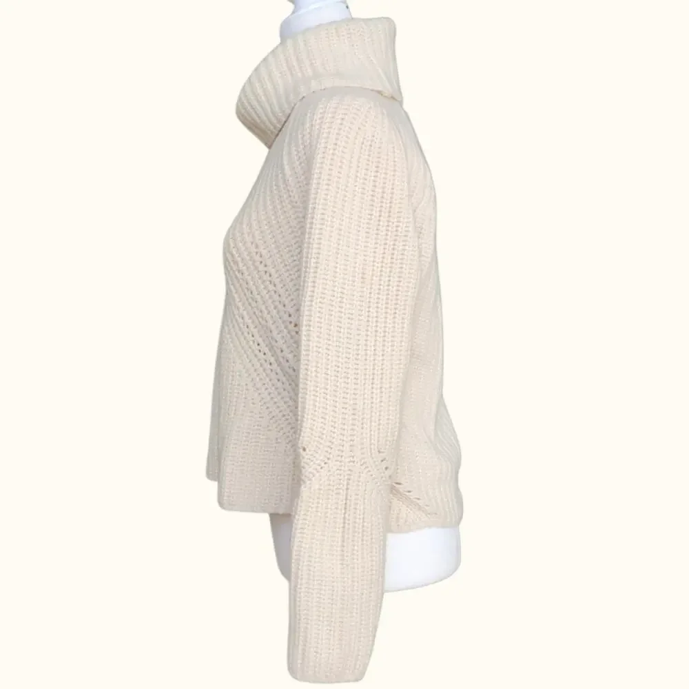 rag & bone Ivory Ribbed Chevron Turtleneck Sweater - Picture 7 of 11